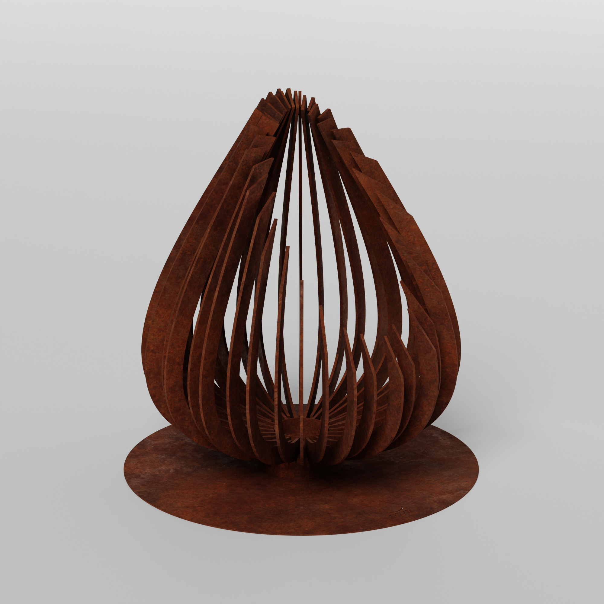 Corten plieno aukuras